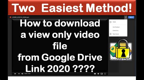 how to download google drive video view only